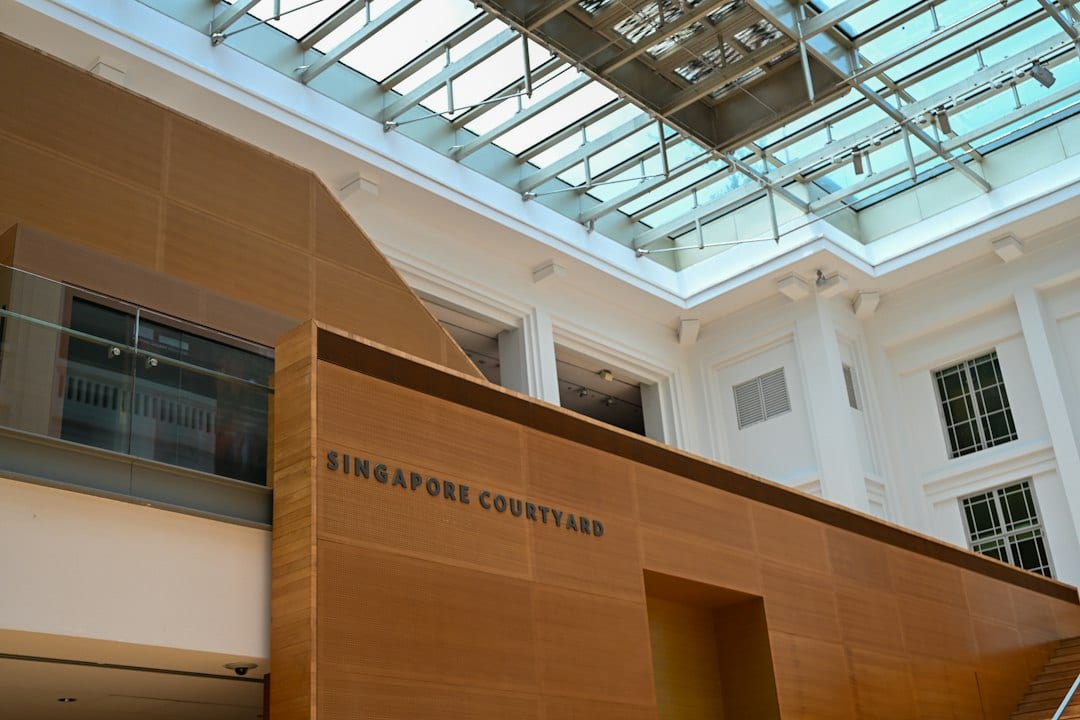 Condominium lobby interior in Singapore